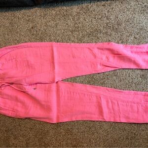 Lilly Pulitzer Bright Pink Linen Pants size Medium